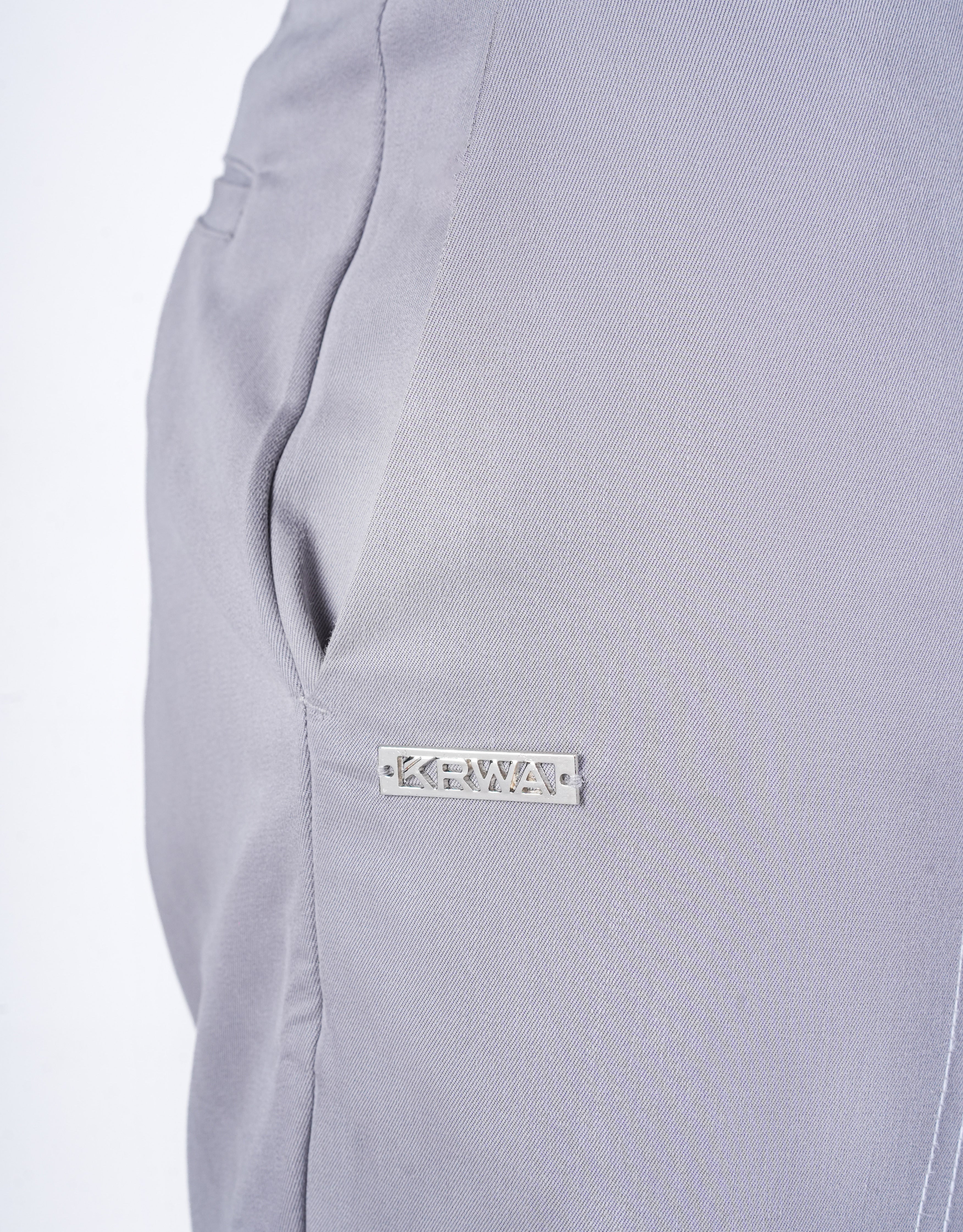 Silver Contrast Stitch Chinos