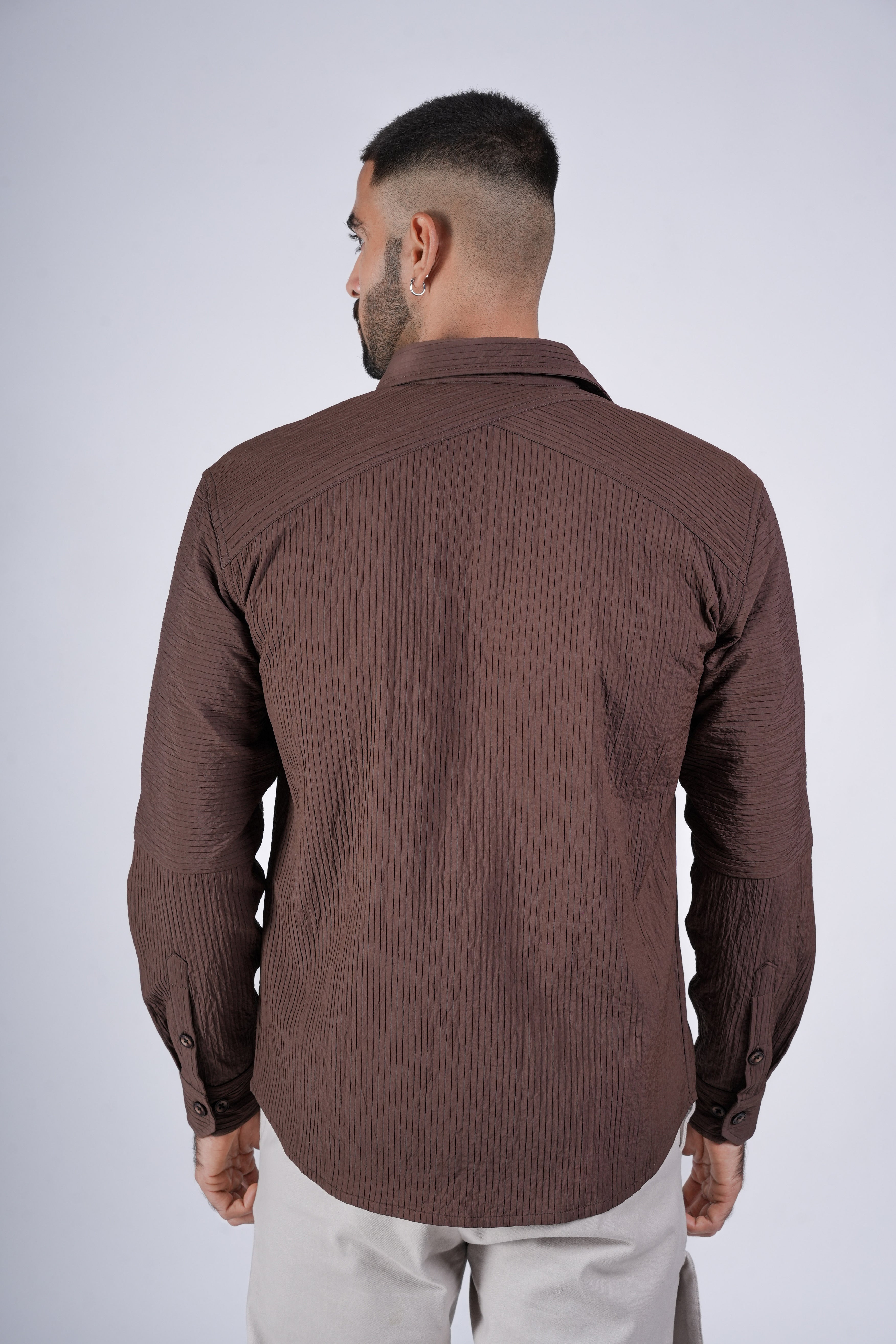 Brown Crinkle Shirt