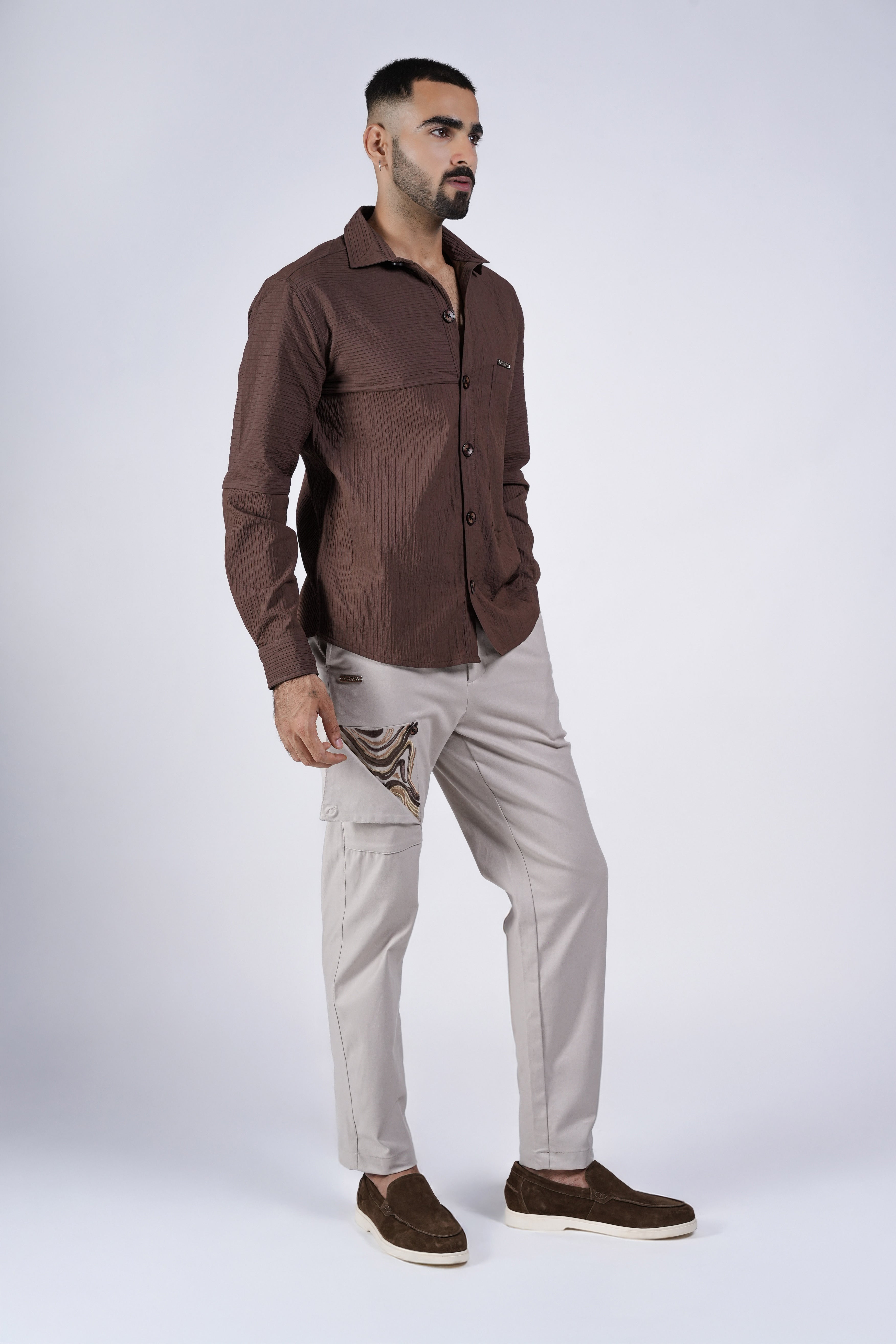 Flap Pocket Beige Chinos