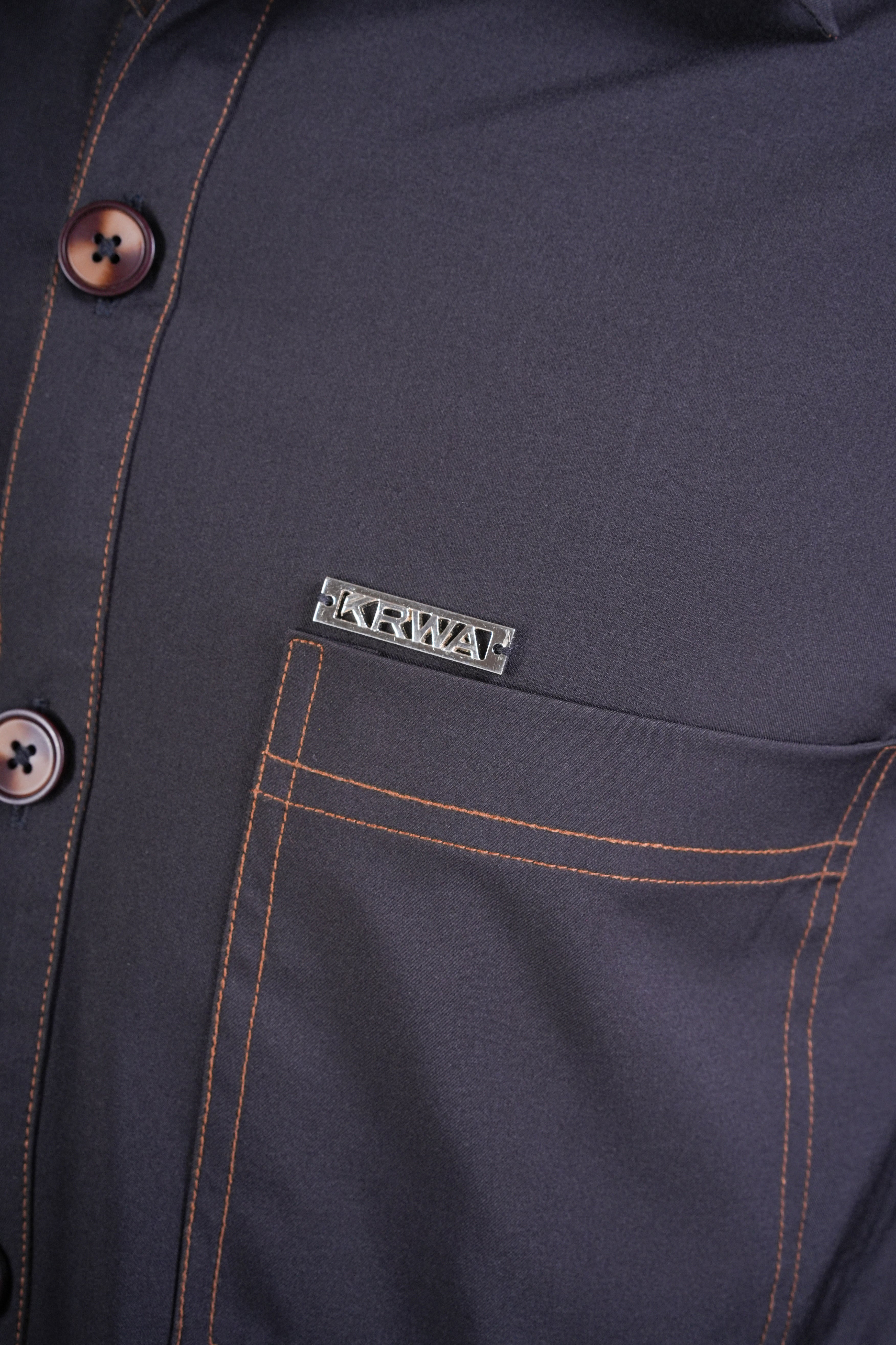 Black Shirt with Contrast Stitching