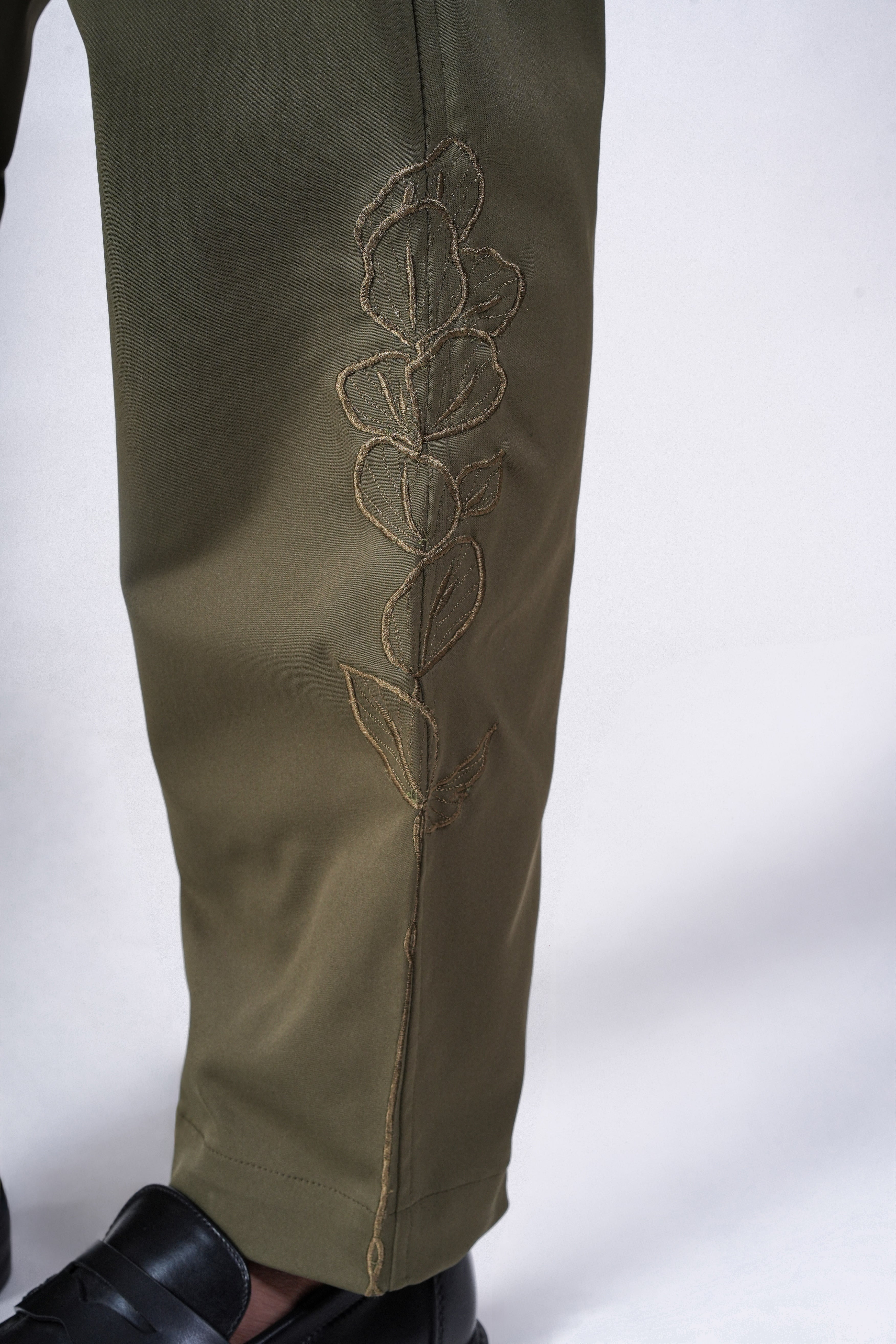 Olive Bloom Chinos