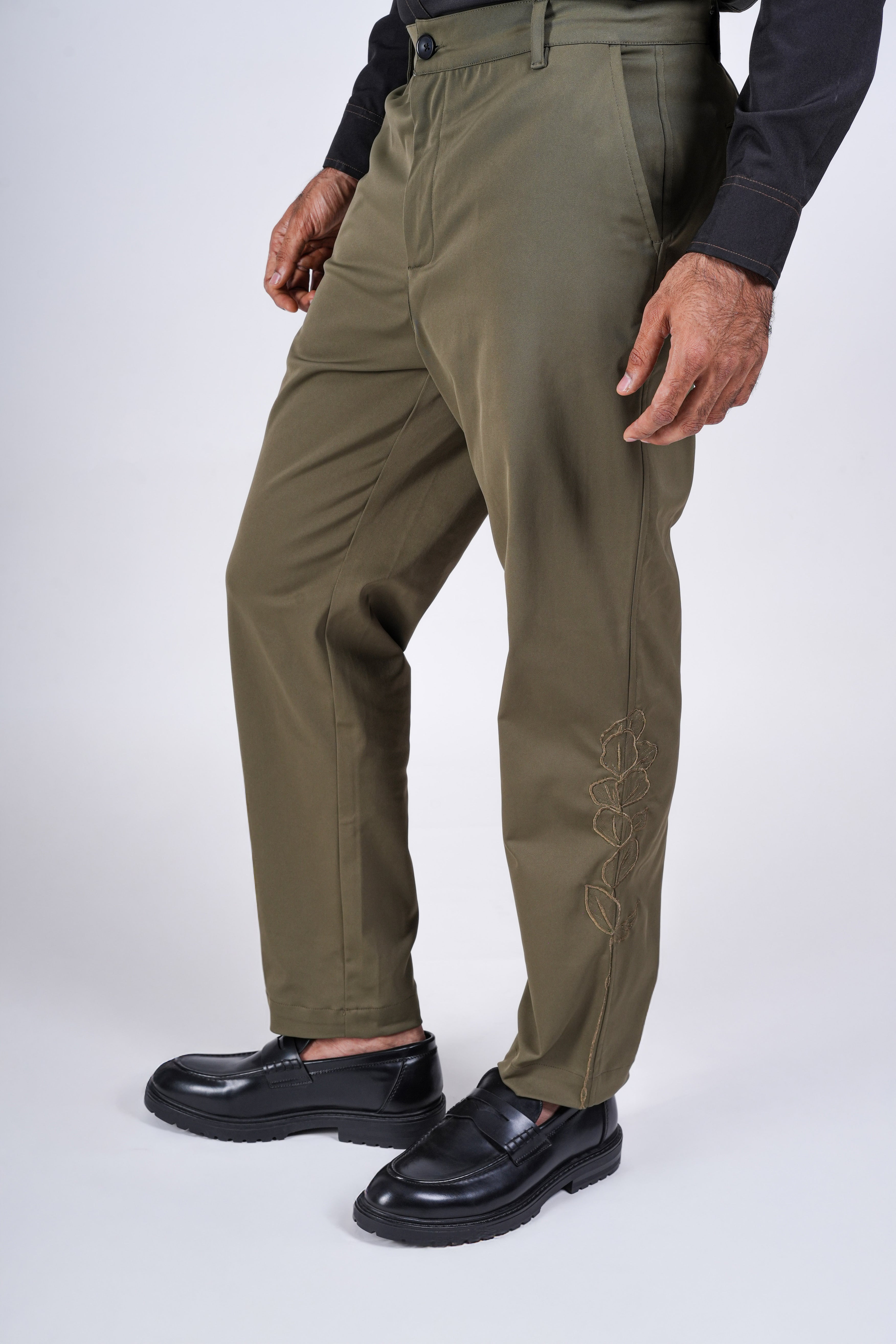 Olive Bloom Chinos
