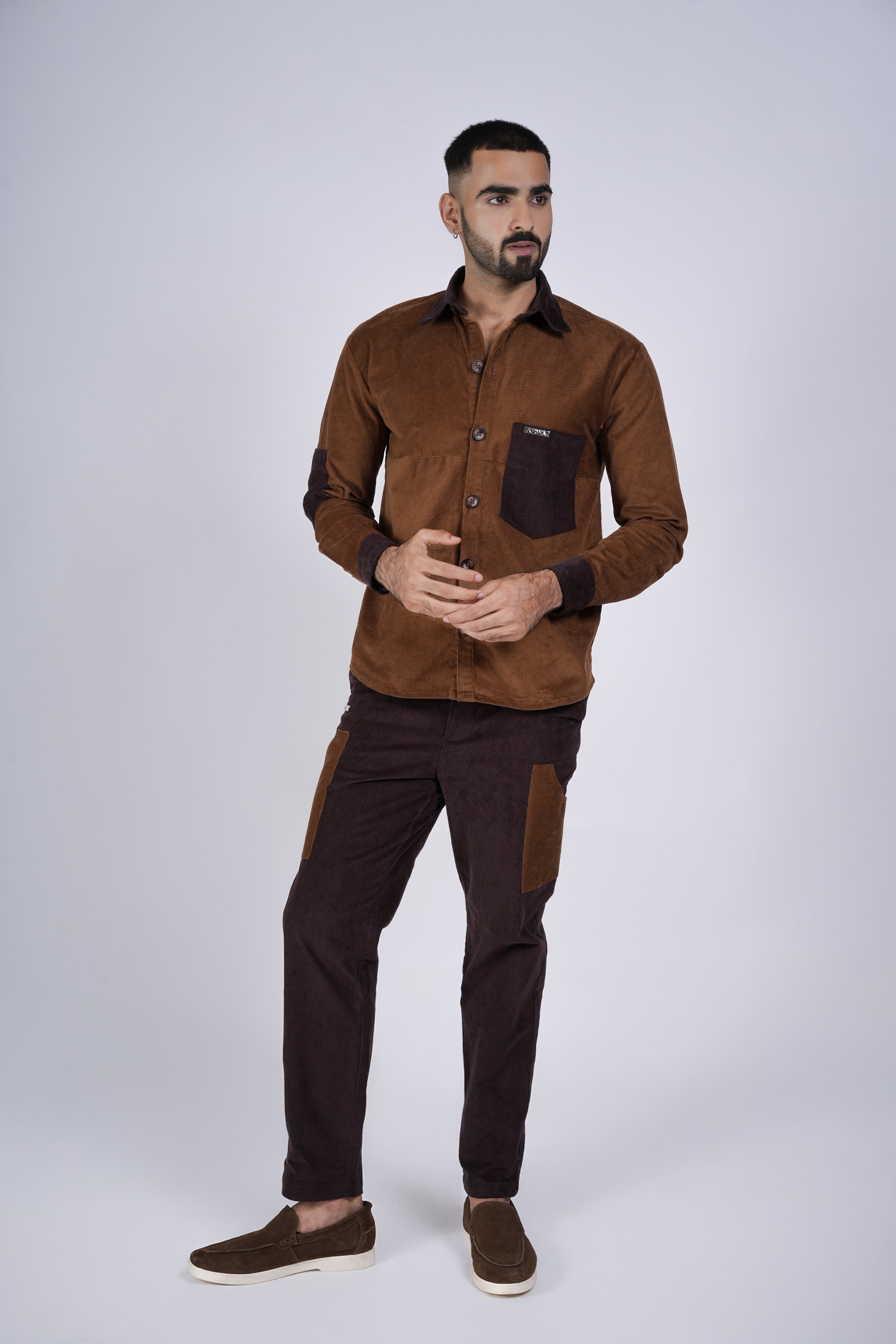Dual-Tone Corduroy Chinos