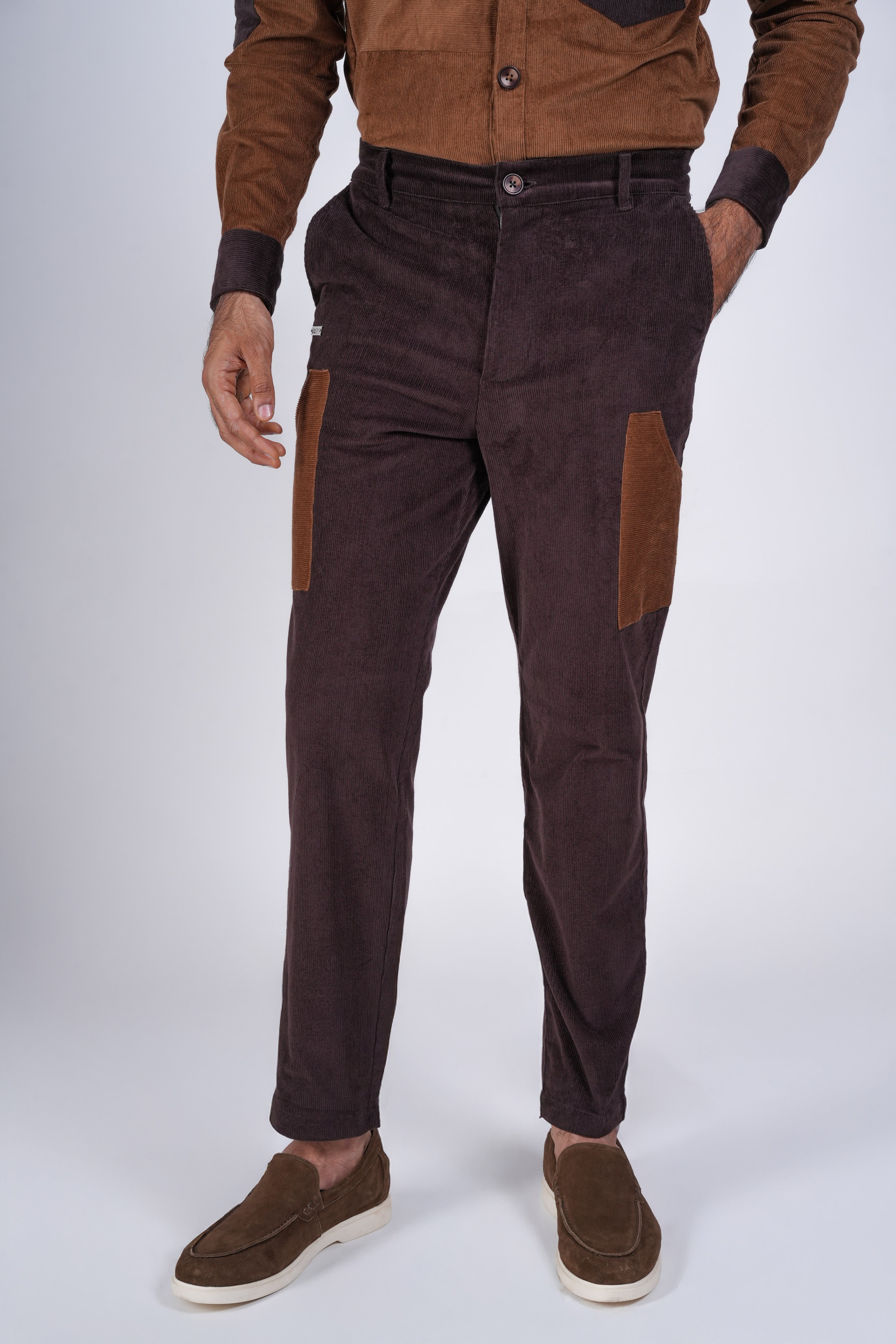 Dual-Tone Corduroy Chinos