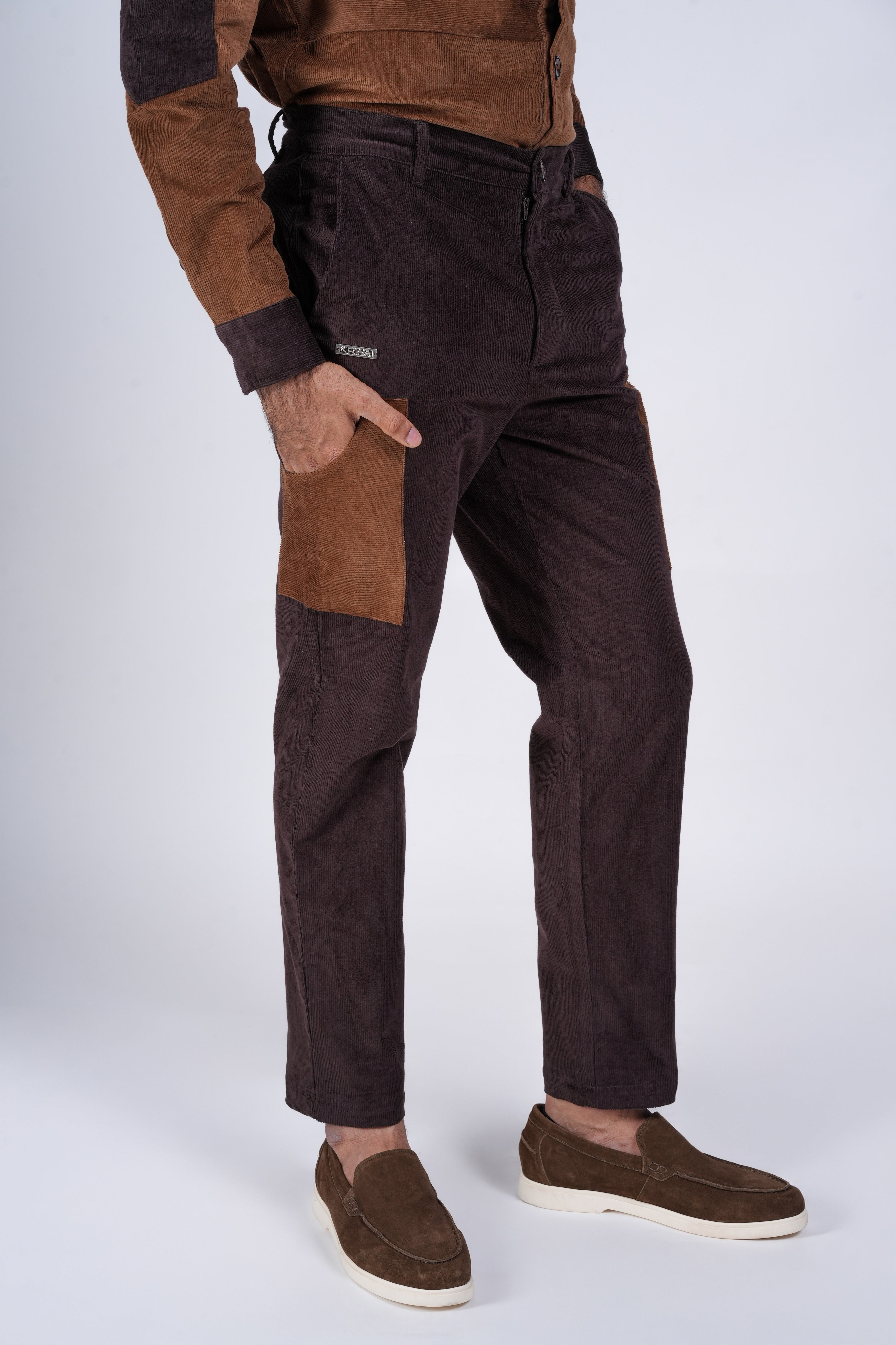 Dual-Tone Corduroy Chinos