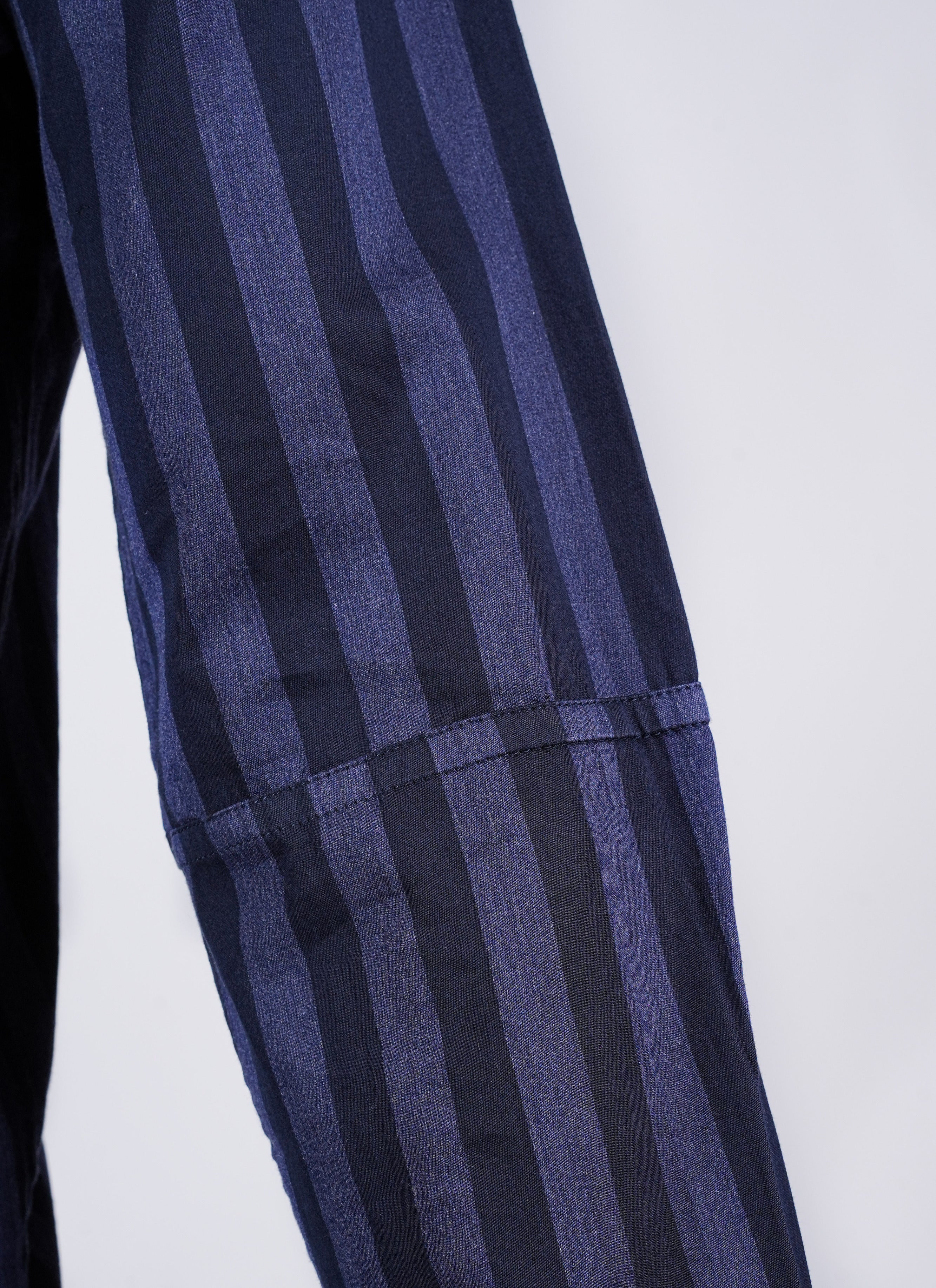 Unisex Indigo Cotton Striped Shirt