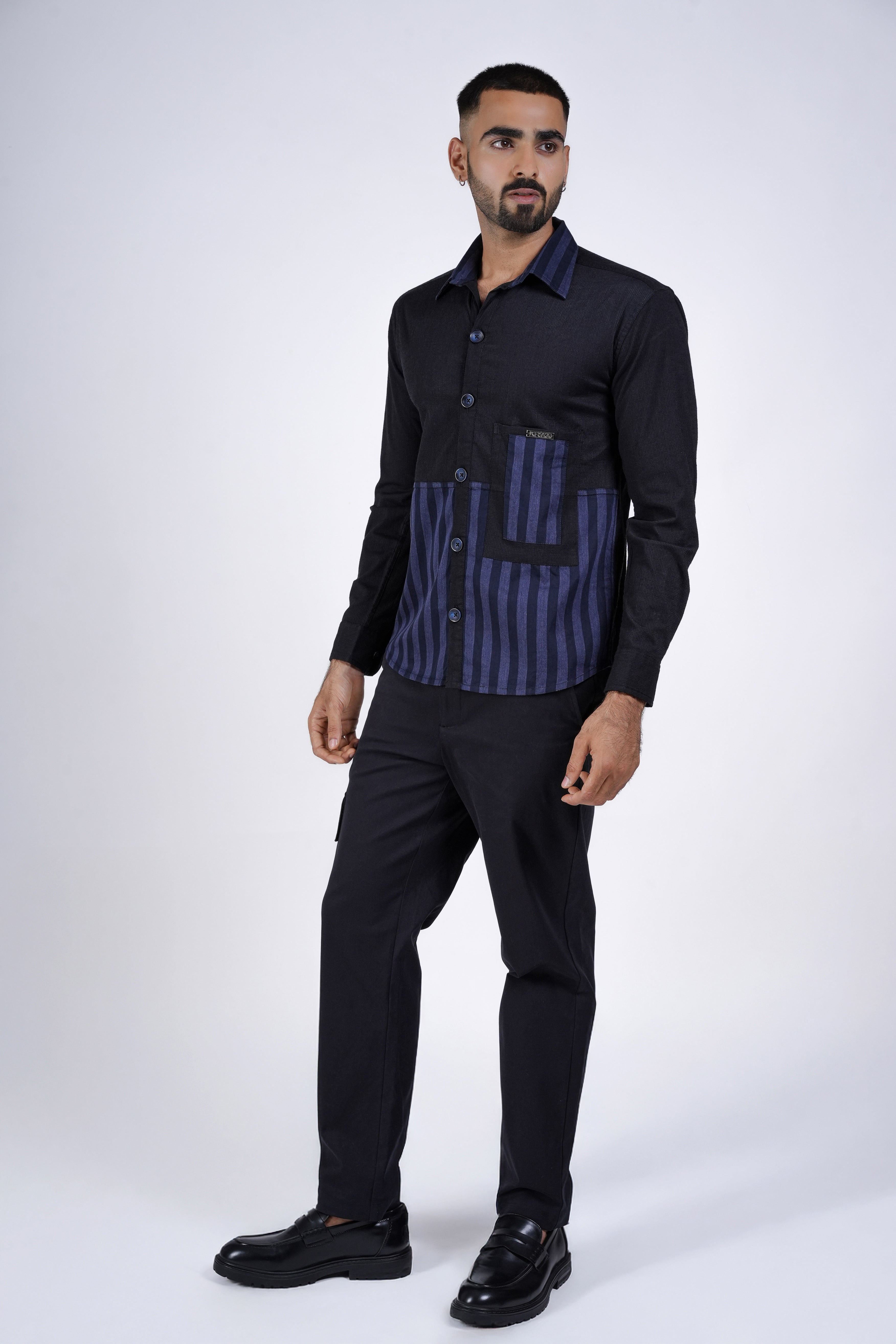 Black Cotton Chinos