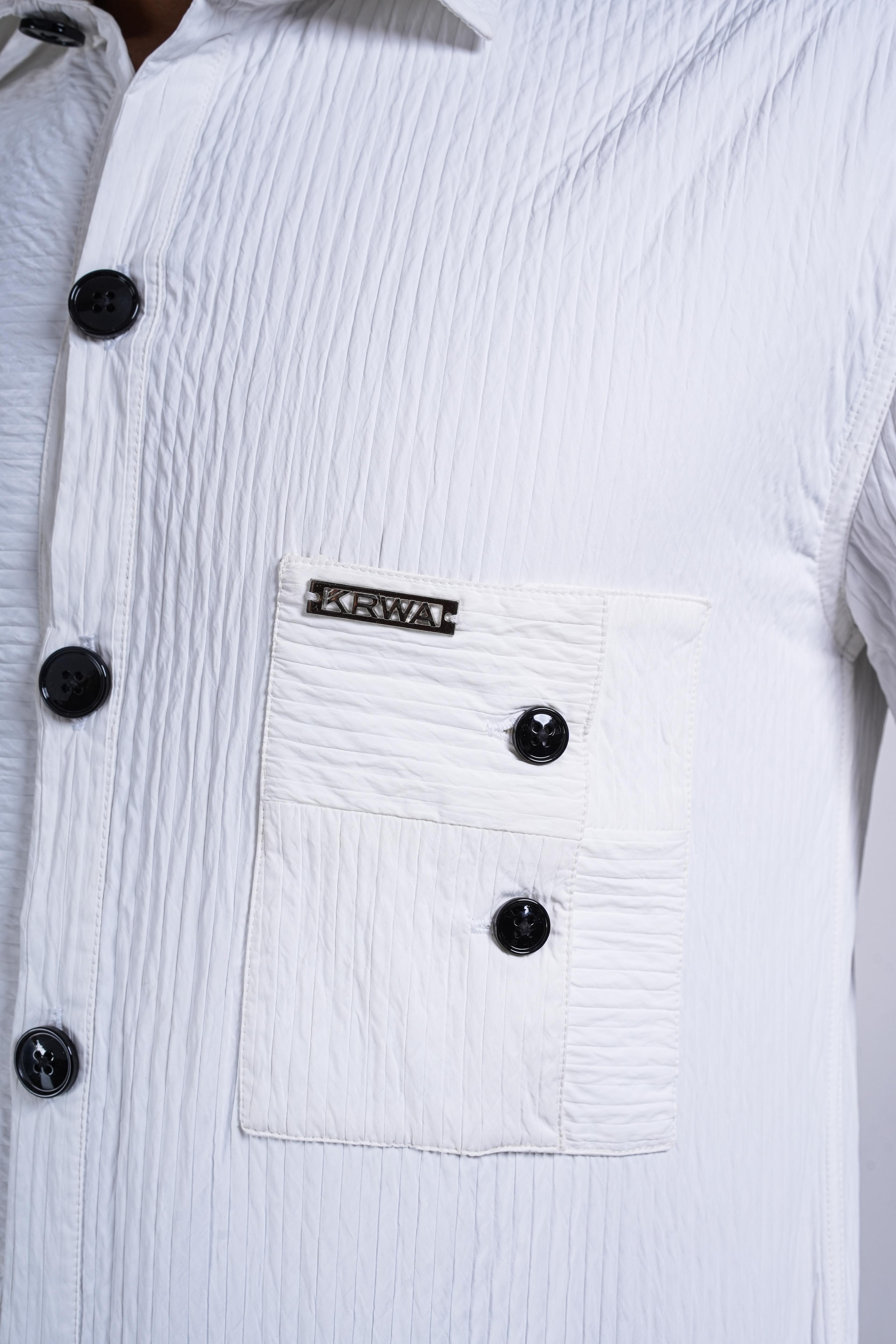Unisex White Crinkle Shirt