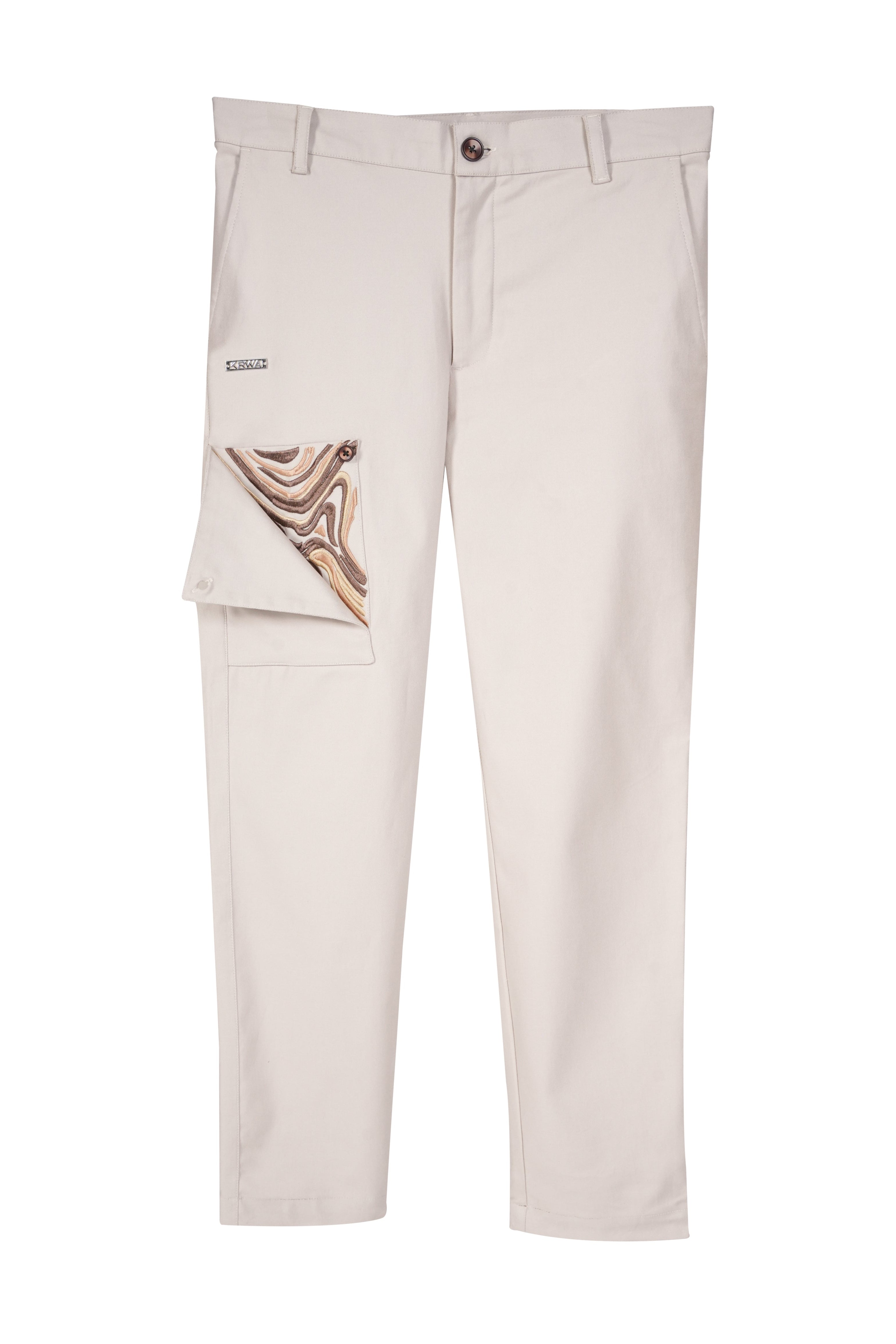 Flap Pocket Beige Chinos