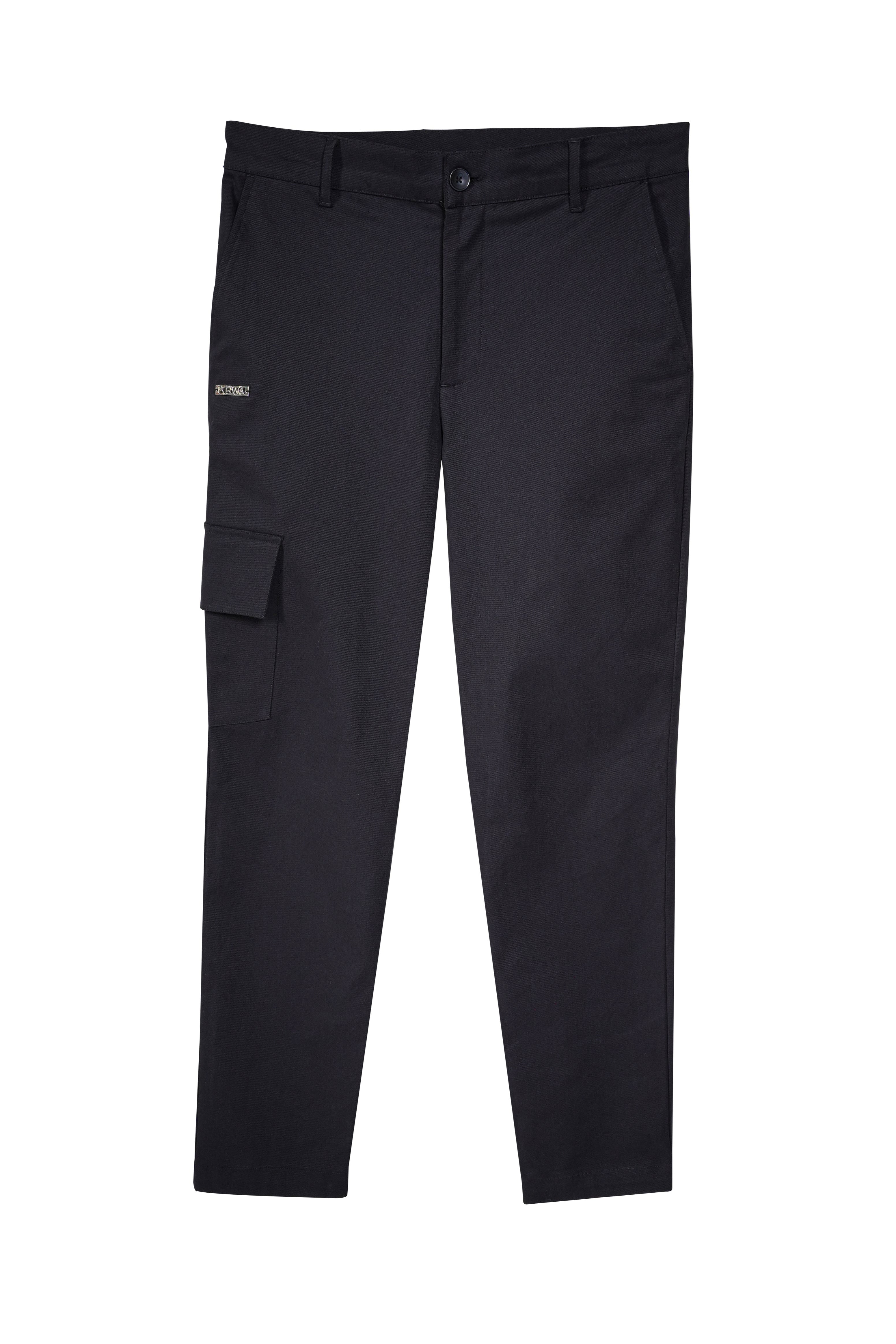 Black Cotton Chinos